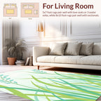 Fresh Green Grass Field Pattern Rug