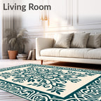 Ornate Floral Vines Pattern Rug