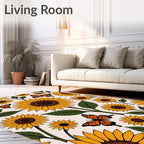 Sunflower Butterfly Sunny Pattern Rug