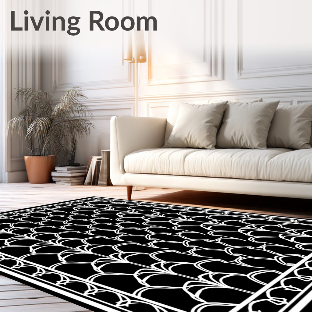 Art Deco Style Repeating Pattern Rug