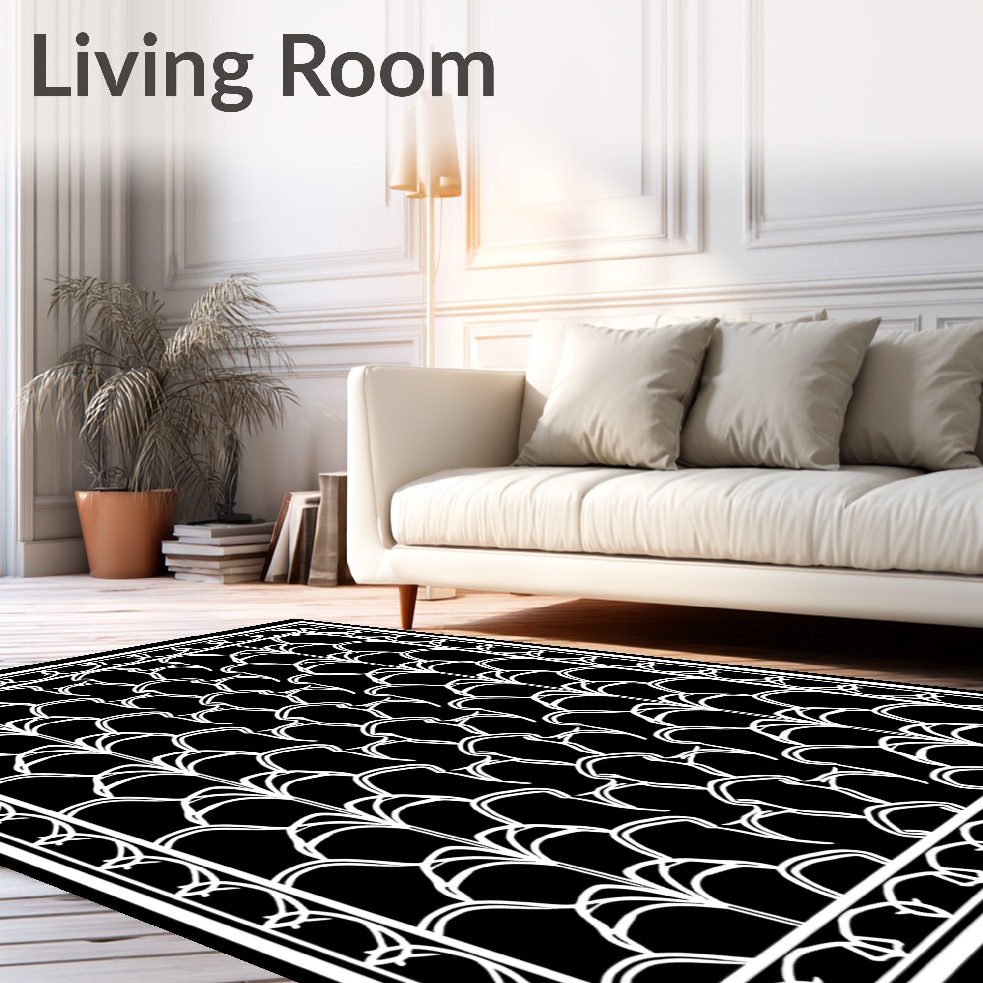Art Deco Style Repeating Pattern Rug