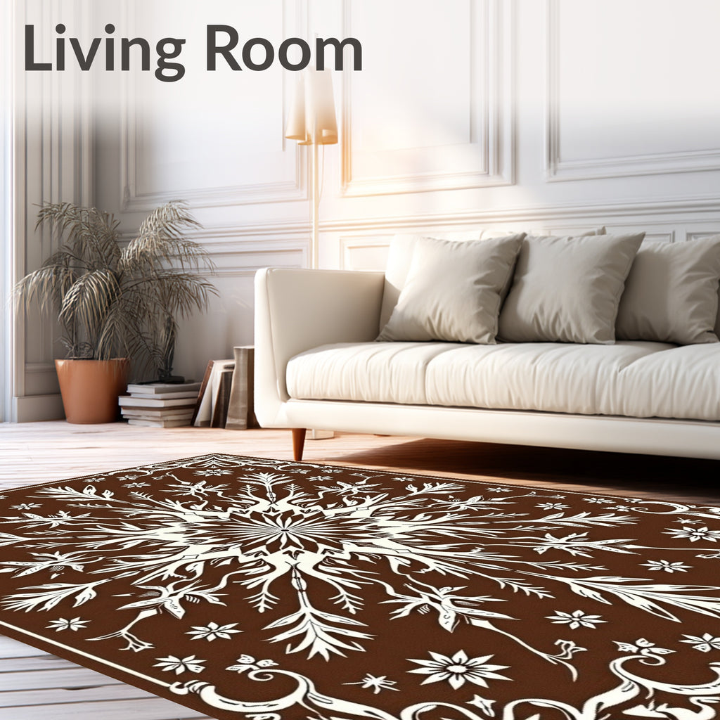 Ornate Floral Contempo Abstract Design Rug