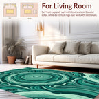 Emerald Green Swirl Medallion Rug