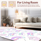 Rainbow Unicorn Cloud Pattern Rug