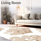 Earthy Tone Organic Cloud Shapes Rug