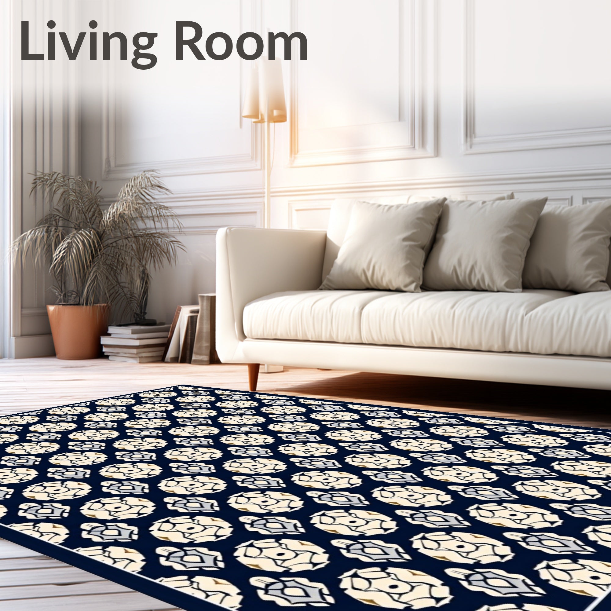 Classic Geometric Mandala Pattern Rug