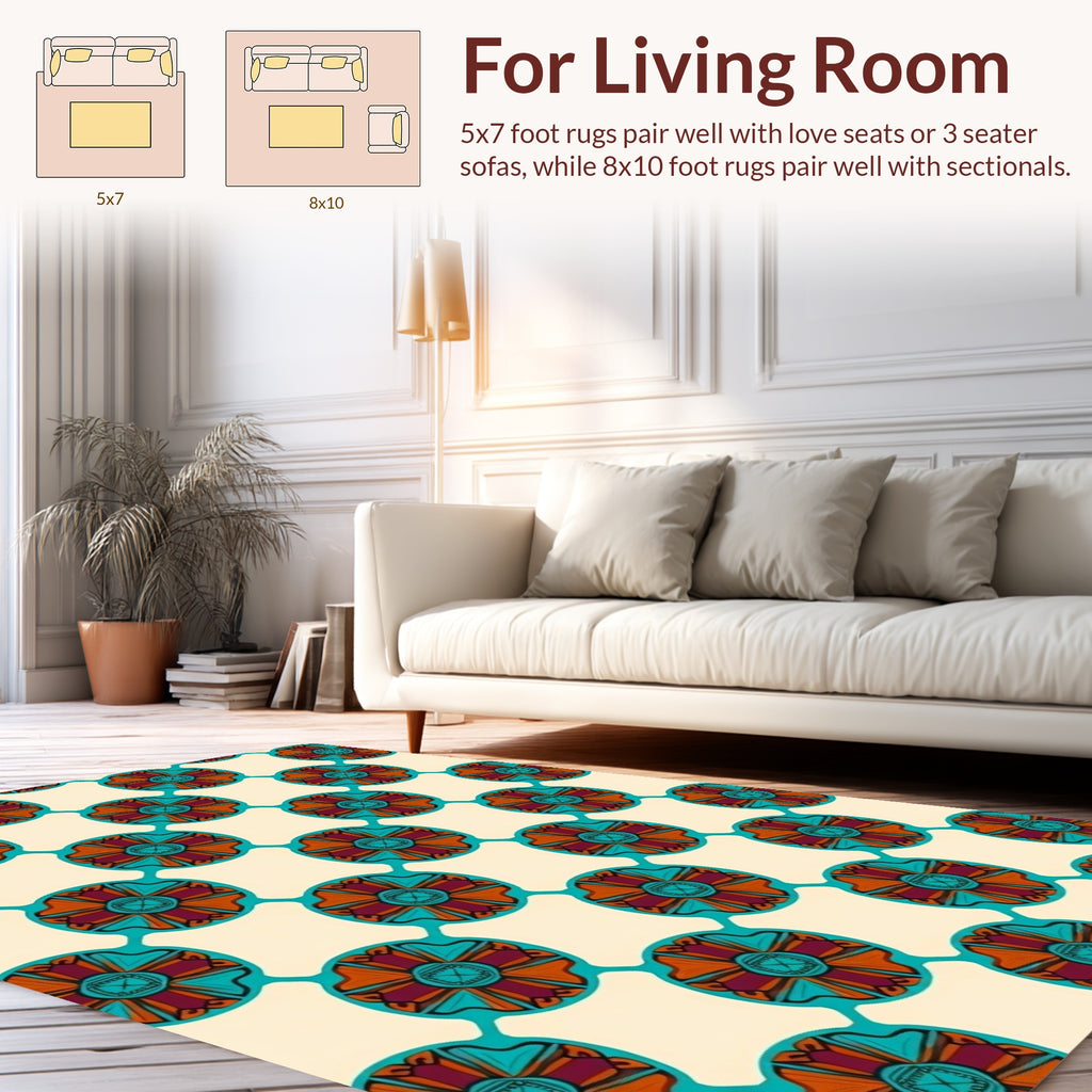 Ornate Circle Pattern Rug