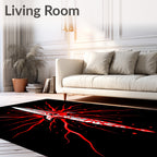 Gothic Blade With Red Sprays Rug
