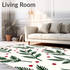Forest Green Pine Berries Rug