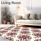 Elegant Floral Medallion Pattern Rug