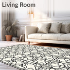 Art Nouveau Inspired Bunny Pattern Rug