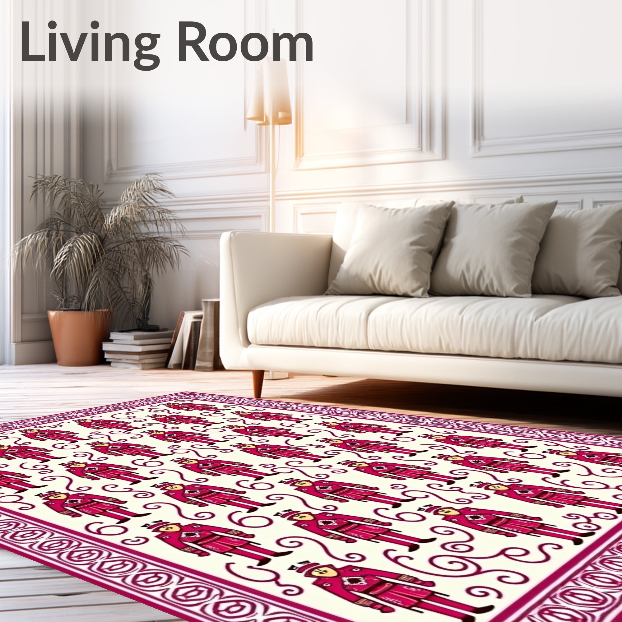 Red Guard Repeating Pattern Rug