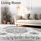 Mandala Floral Symmetry Design Rug