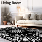 Intricate Floral Mandala Design Rug