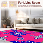 Bright Floral Cross Pattern Design Rug