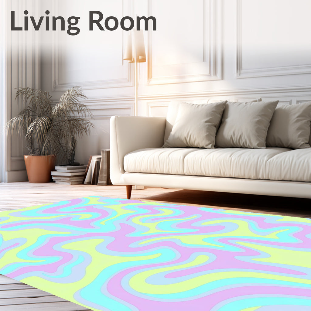 Pastel Swirl Pattern Rug