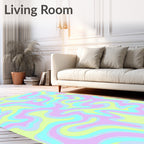 Pastel Swirl Pattern Rug