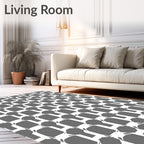 Modern Interlocking Geometric Pattern Rug