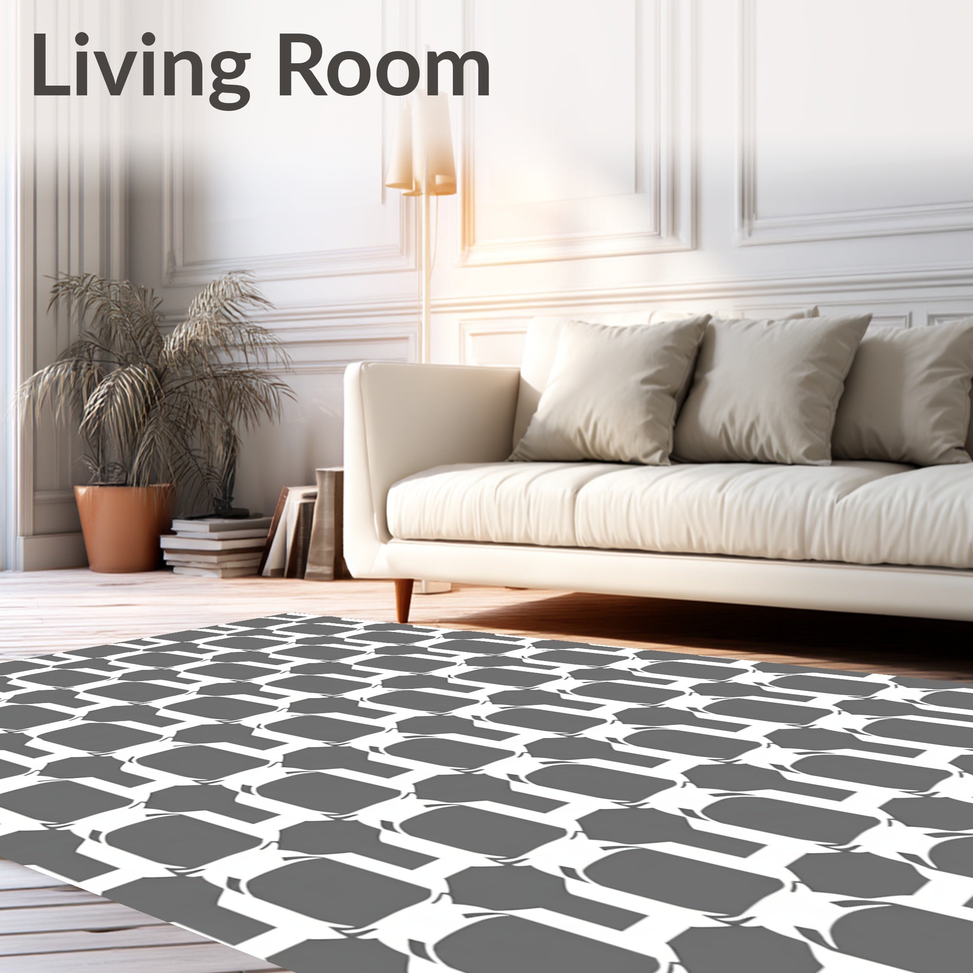 Modern Interlocking Geometric Pattern Rug