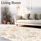 Botanical Vine Sketch Design Rug