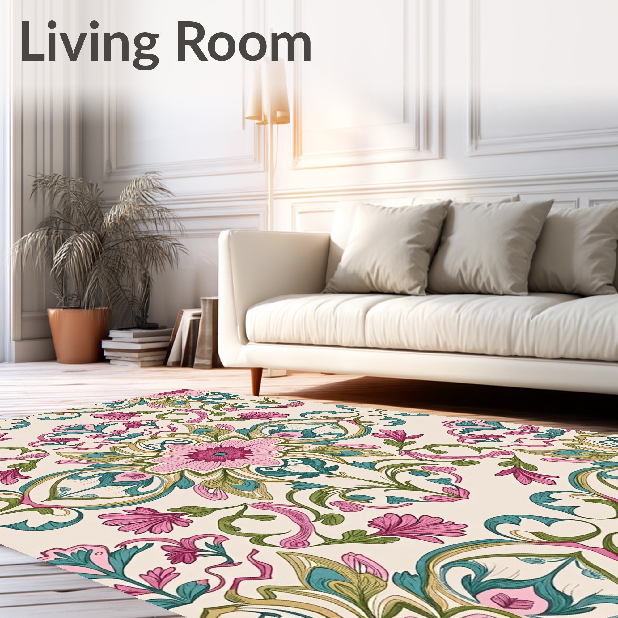 Vintage Floral Paisley Design Rug