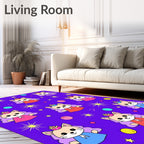 Cute Cat Princess Star Pattern Rug