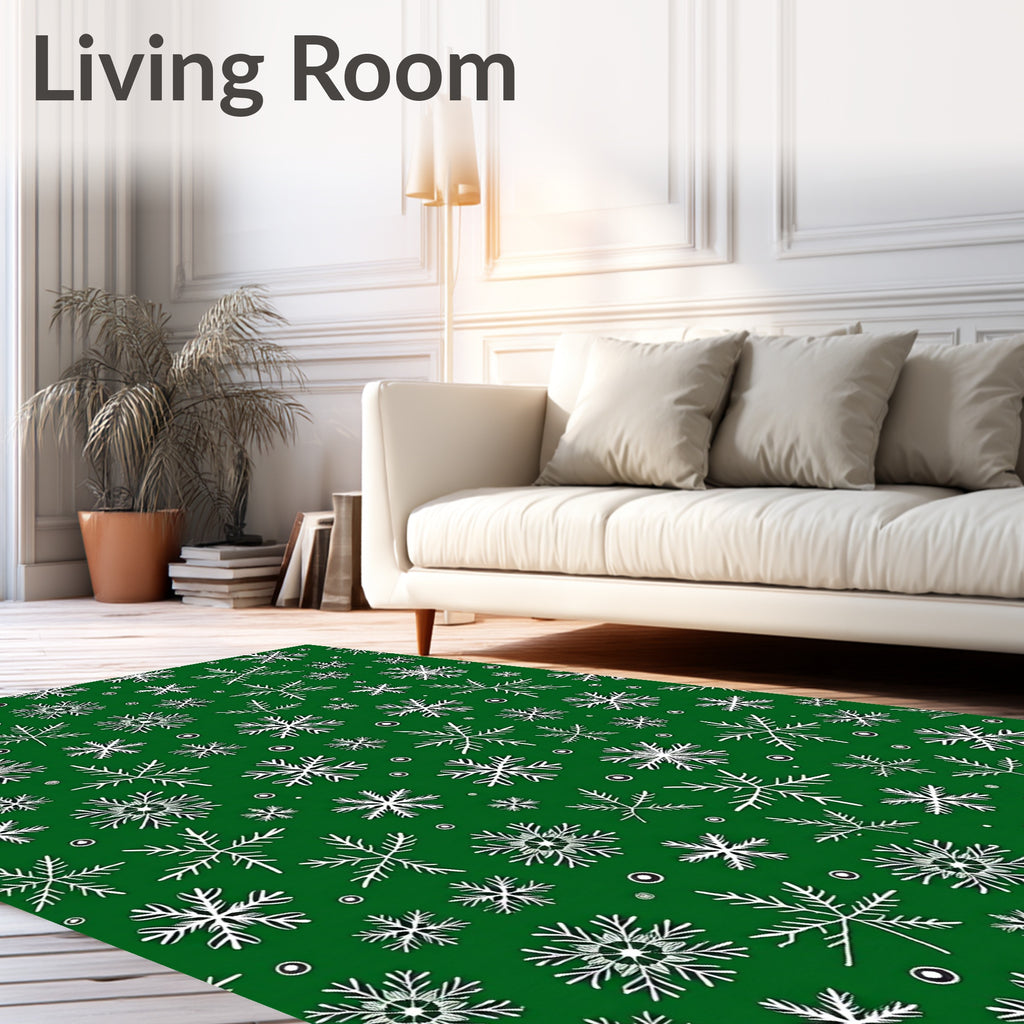 Winter Snowflake Pattern Design Rug