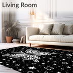Celestial Butterfly Starry Night Pattern Rug