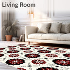 Bold Floral Patterned Contemporary Rug