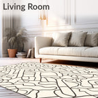 Abstract Organic Line Art Rug