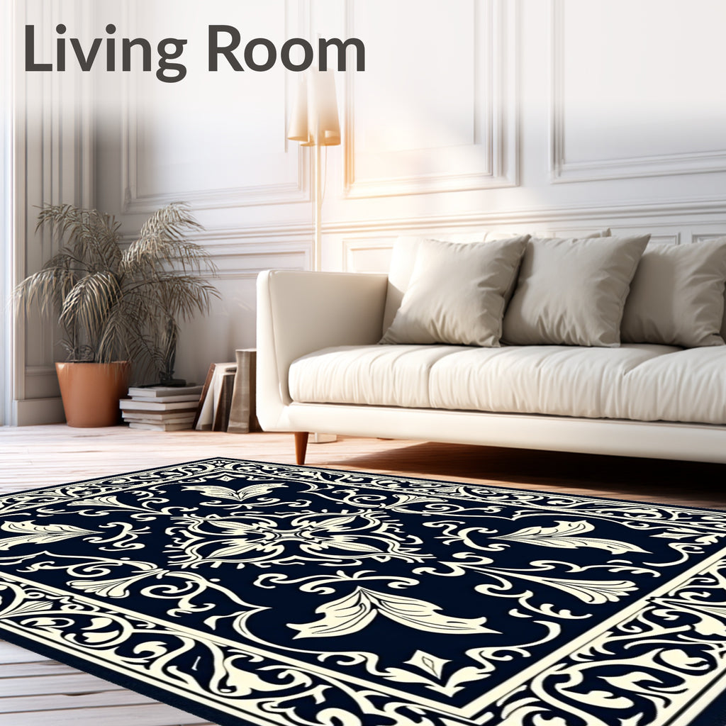 Classic Floral Vine Intricate Design Rug