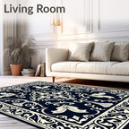 Classic Floral Vine Intricate Design Rug