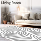 Abstract Flowing Lines Pattern Rug