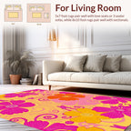 Vibrant Floral Swirl Pattern Rug