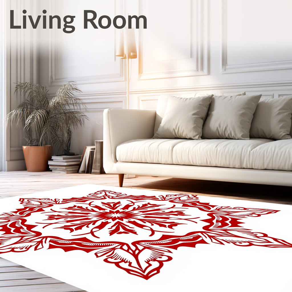 Floral Starburst Design With Intricate Medallion Rug