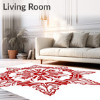 Floral Starburst Design With Intricate Medallion Rug