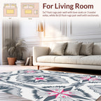 Modern Floral Geometric Pattern Rug