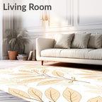 Organic Leaf Branch Neutral Pattern Rug