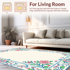 Vintage Floral Foliage Scroll Rug