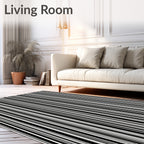 Modern Vertical Stripe Pattern Rug