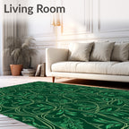 Emerald Forest Vines Pattern Rug