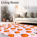 Spooky Pumpkin Patch Pattern Rug