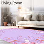 Floral Swirls Pastel Pattern Rug