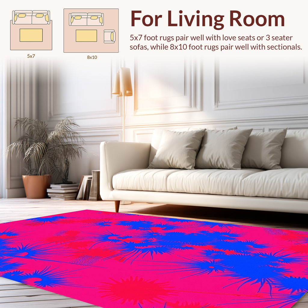 Abstract Starburst Pattern Design Rug