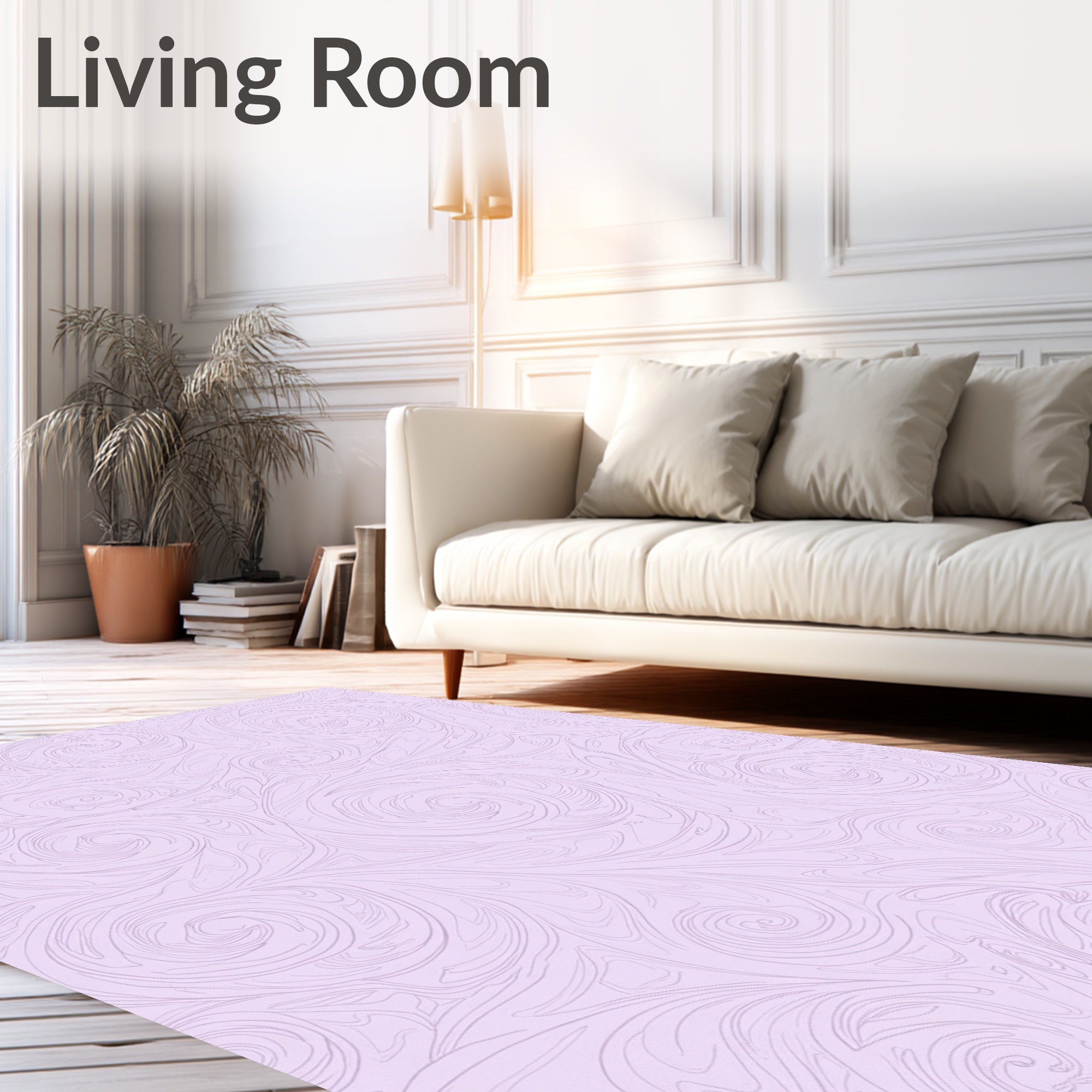 Serene Swirls Pastel Pattern Rug