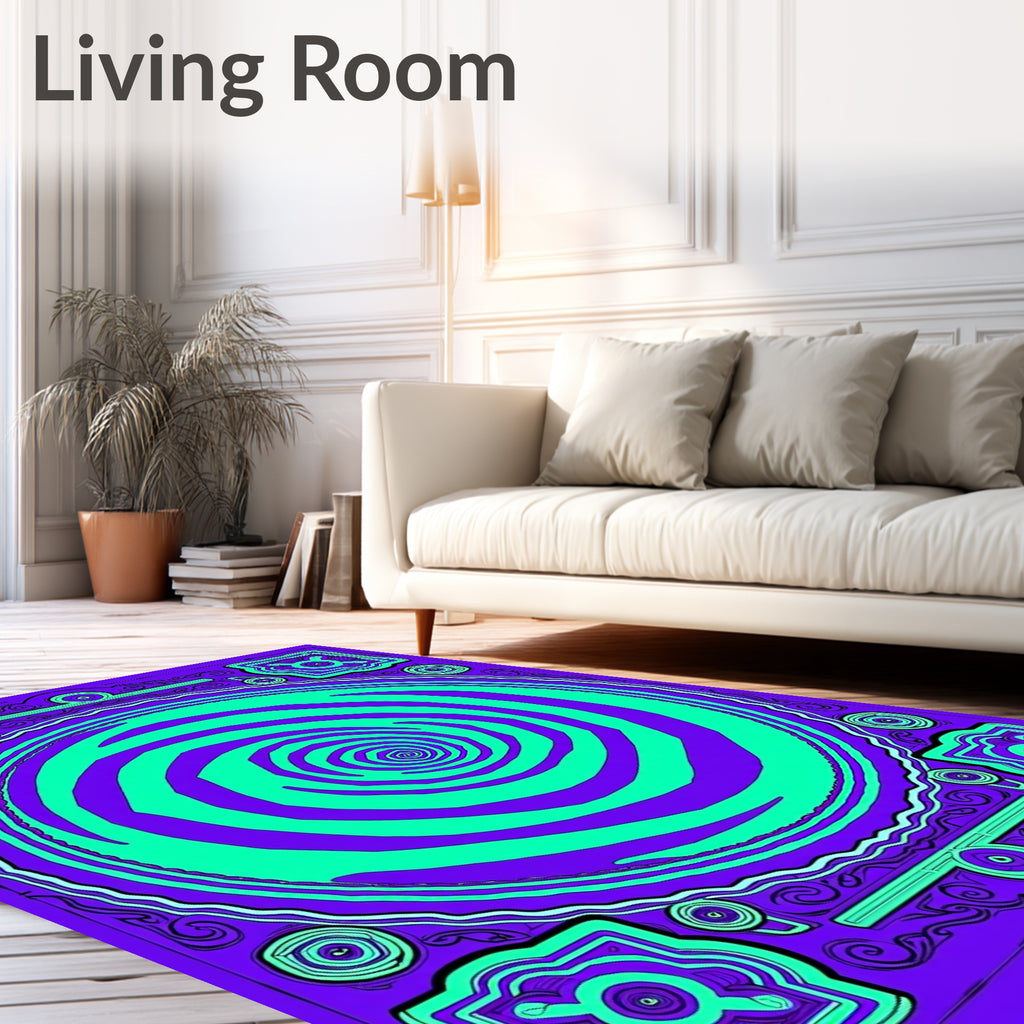 Vibrant Swirl 2 Tone Contemporary Rug