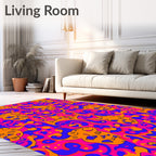 Whimsical Skull Psychedelic Pattern Rug
