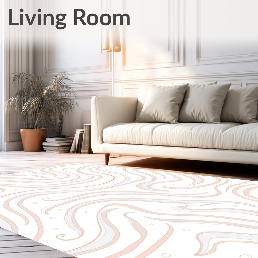 Soft Pastel Swirl Pattern Rug