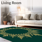 Gold Leaf Mandala Style Rug