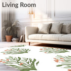 Floral Leafy Sprigs Design Rug